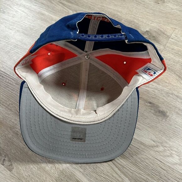 Vintage New Era New York Knicks‎ Hat Snapback NEW NBA Blue Orange Wool Cap - Picture 3 of 9